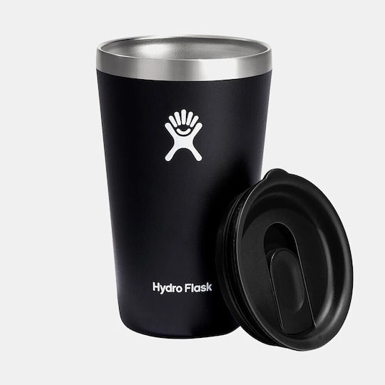 Hydro Flask All Around Handled Tumbler Θερμός Ανοξείδωτο 473ml Capri Blue με Καλαμάκι και Λαβή