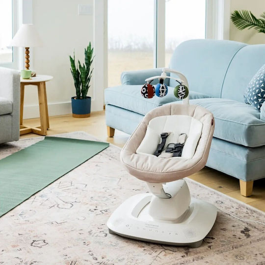 UPPAbaby Ηλεκτρικό Relax Μωρού Κούνια Mamaroo Smart με Μουσική Charlie Sand Melange για Παιδί έως 11.3kg
