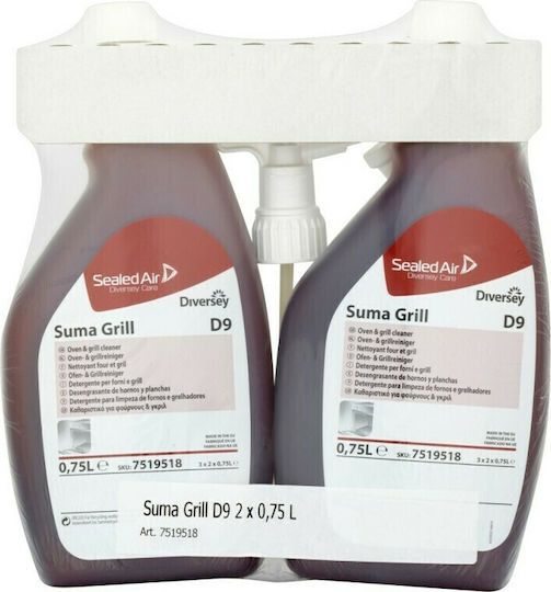 Johnson Diversey Καθαριστικό Φούρνων Suma Grill D9 Υγρό 750ml 2τμχ