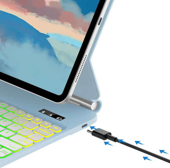Flip Cover Ανθεκτική με Πληκτρολόγιο (Ipad Air 13 M2 2024)