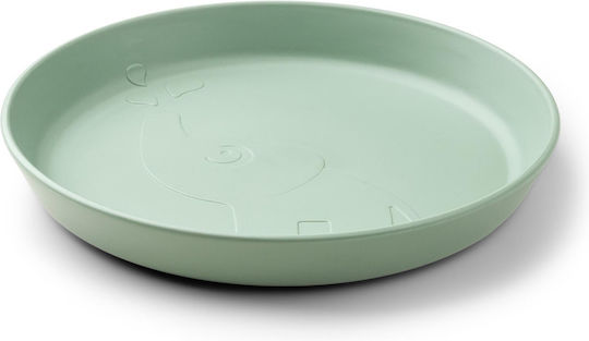 Done by Deer Children's Food Plate Elphee Plastic Green