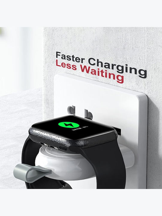 Încărcător Wireless Smartwatch Compatibil Apple Iwatch 1/9 Magnetic Tip-c Fără Cablu Direct La Dock Computer Alb