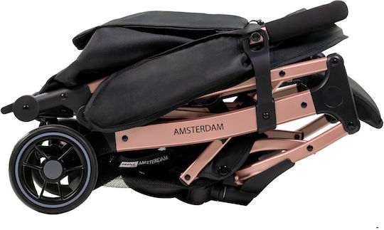 Asalvo Amsterdam Baby Stroller Suitable from 6+ Months Rose Gold / Black 6.6kg