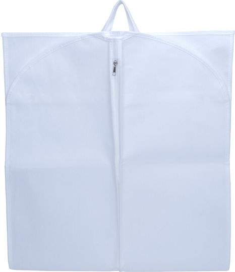 UnicUtil Husă De Depozitare Din Plastic Pentru Costum Haine Rochii În Culoare Albă 60x100cm
