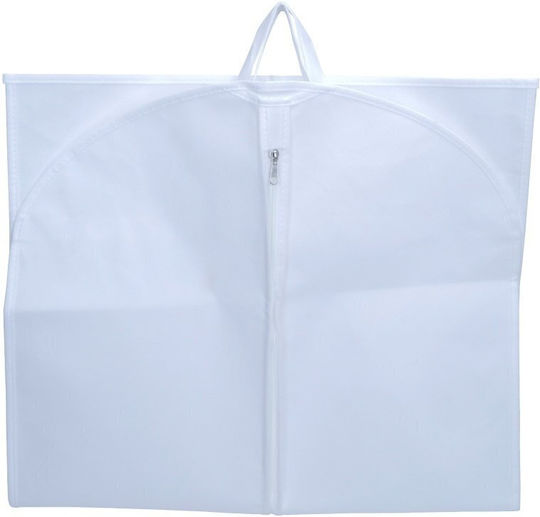 Humero Husă Din Plastic Pentru Depozitare Costum Haine Rochii Albă 60x100cm 3 Bucăți