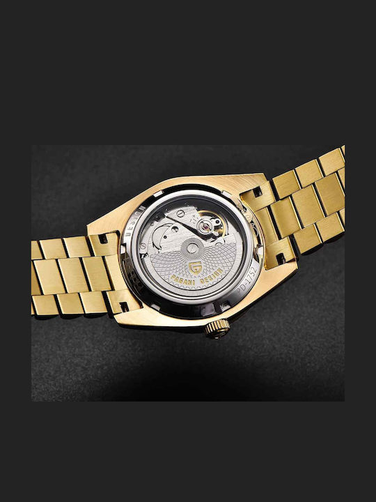 Pagani Design Ceas Bărbătesc 36mm cu Baterie cu Brățară Metalică Aurie