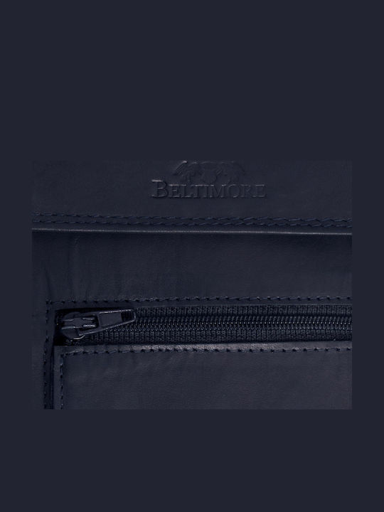 Leather Men's Travel Wallet Blue