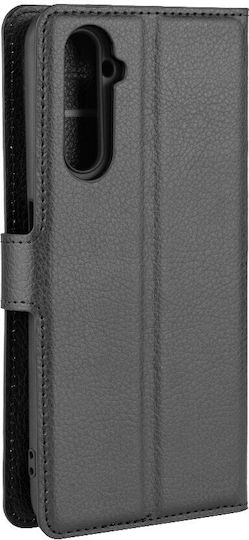 Tel1 Realme 6 Pro Litchi Texture Θήκη Βιβλίο Black