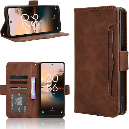 Tel1 Tcl 40 Nxtpaper 4g Skin Feel Калъф Книга Кафяв