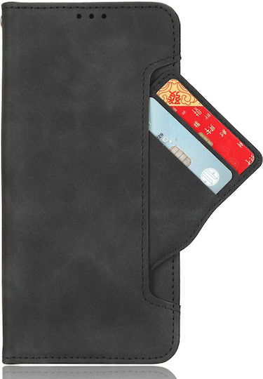 Tel1 Xiaomi Poco F5 Pro 5g Skin Feel Calf Texture Card Slots Book Case Black