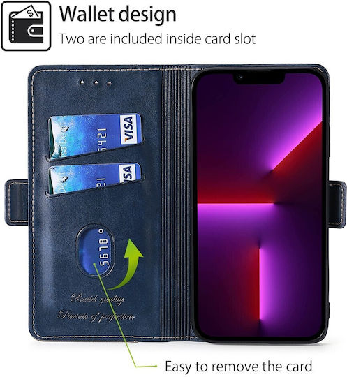Tel1 Tcl 50 Se Contrast Color Side Buckle Husa Tip Book Albastru Gri