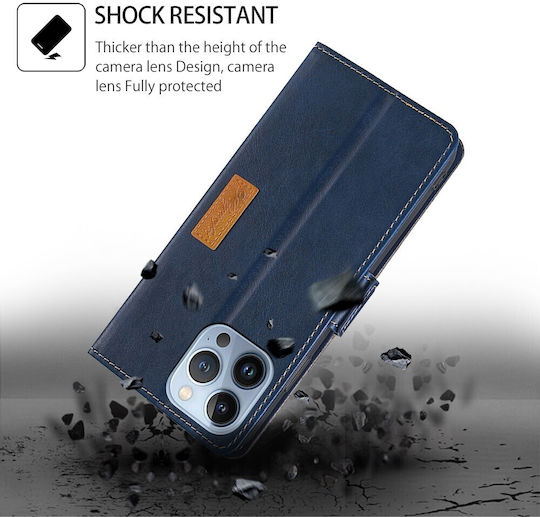 Tel1 Tcl 50 Se Contrast Color Side Buckle Husa Tip Book Albastru Gri