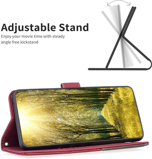 Tel1 Tcl 40 Se Magnetic Buckle Rhombus Θήκη Βιβλίο Red