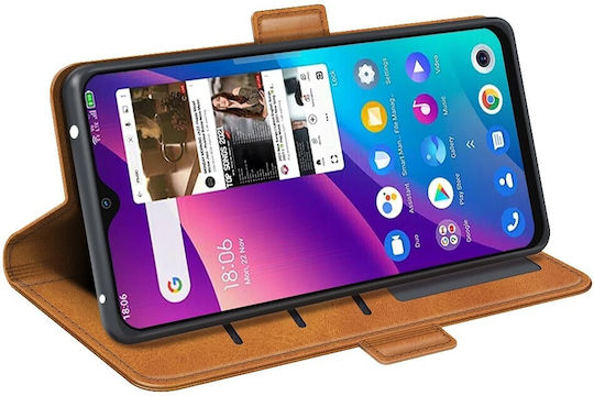 Tel1 Tcl 306 305 30 Se 30 E Двустранен Магнитен Капак Калъф Книга Светлокафяв