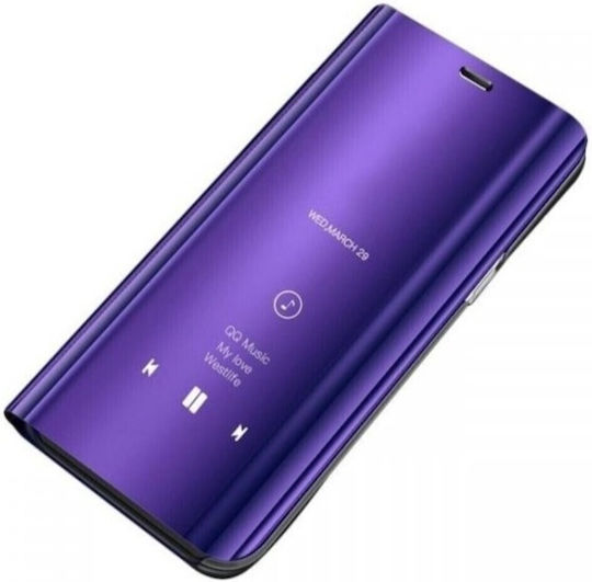 Tel1 Xiaomi Mi 10 Lite 5g Klare Ansicht Buchen Sie Lila Handyhülle