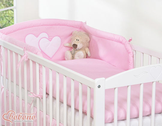 Bobono Σετ Κούνιας Pink Hearts 3τμχ
