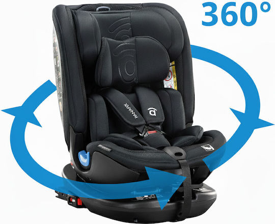 Asalvo Panafix Car Seat i-Size with Isofix Black 0-36 kg