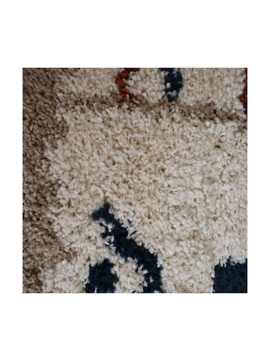 Shaggy Noelia Living Room Rug Rectangular Cream 120x170cm