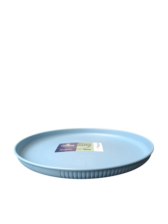 Viomes Gusto Shallow Plastic Light Blue Plate With Diameter 22cm