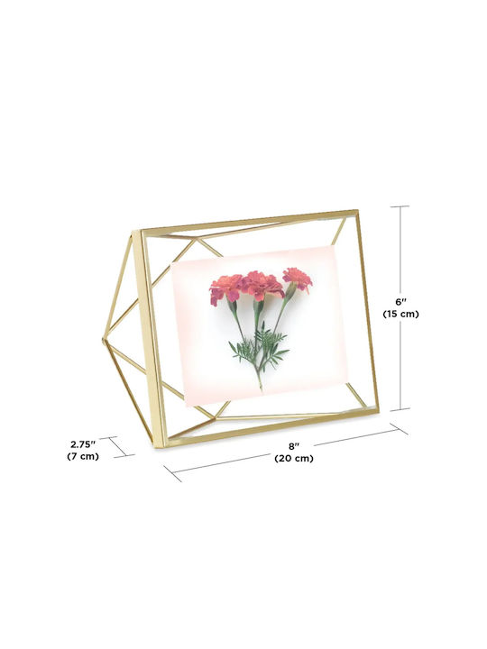 Umbra Prisma Metal Photo Frame with Gold Frame 3 Pieces