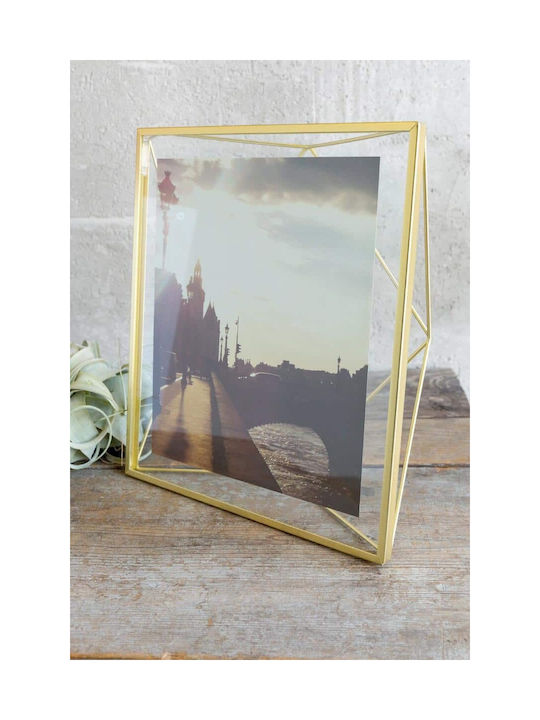 Umbra Prisma Metal Photo Frame with Gold Frame 3 Pieces