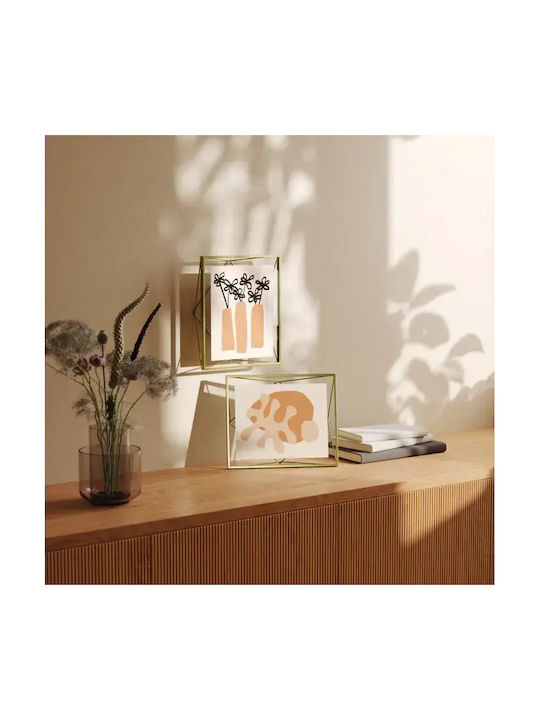 Umbra Prisma Metal Photo Frame with Gold Frame 3 Pieces
