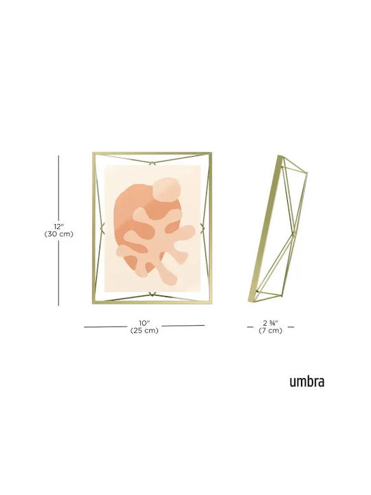 Umbra Prisma Metal Photo Frame with Gold Frame 3 Pieces