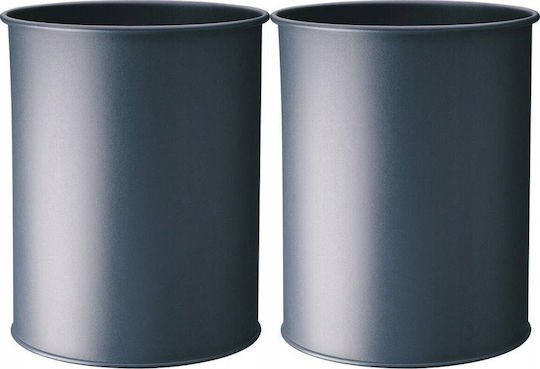 Durable Κάδος Απορριμμάτων Μεταλλικός Γκρι 15lt