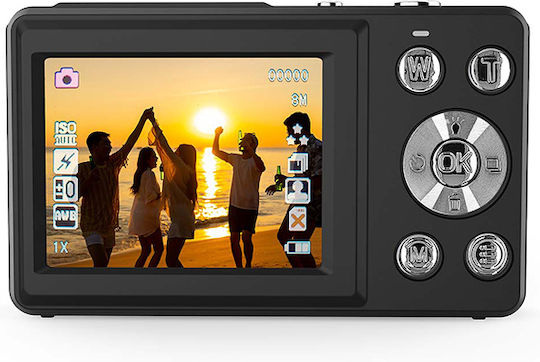 Nedis PCAM2530BK Compact Φωτογραφική Μηχανή 48MP 4K UHD Μαύρη