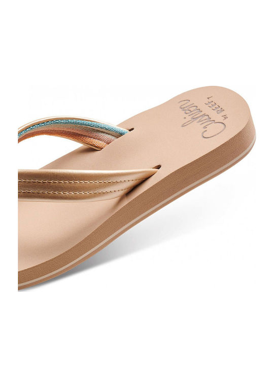 Cushion Flache Damen Anatomisch Sandalen Beige