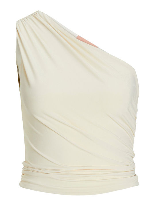Women's Blouse One Shoulder Ecru