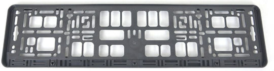 Alista Home Cadru Plăcuță de Înmatriculare Auto Plastic 1,2 x 1,2cm Negru 1 Bucată