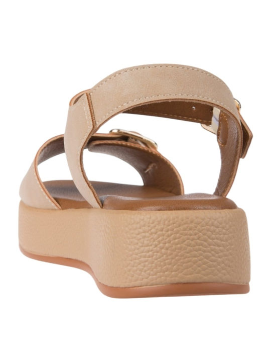 Women's Flat Sandals Beige