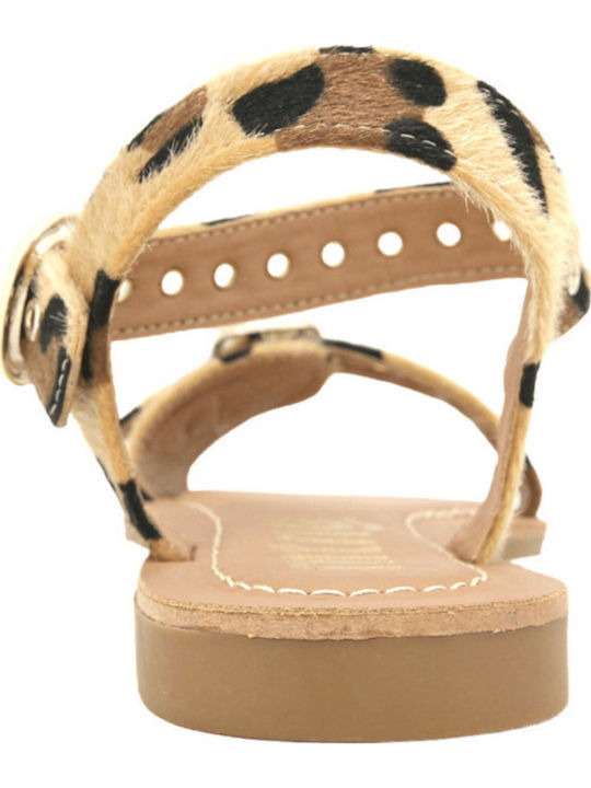 Flache Sandalen Für Damen Braun