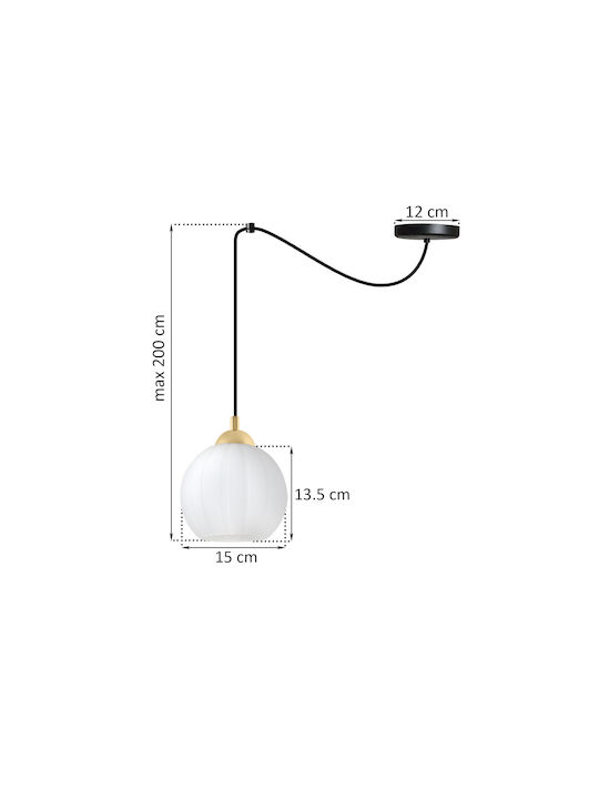 Light Home Candelabru Suspendat Negru cu Soclu E27