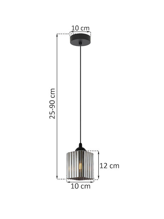 Light Home Deckenleuchte Schwarz mit Lampenbirnensockel E27