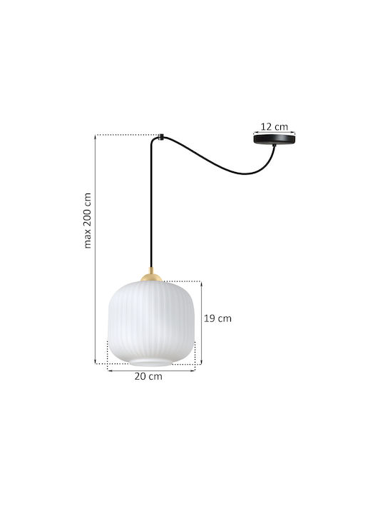 Light Home Κρεμαστό Φωτιστικό Μαύρο με Ντουί E27