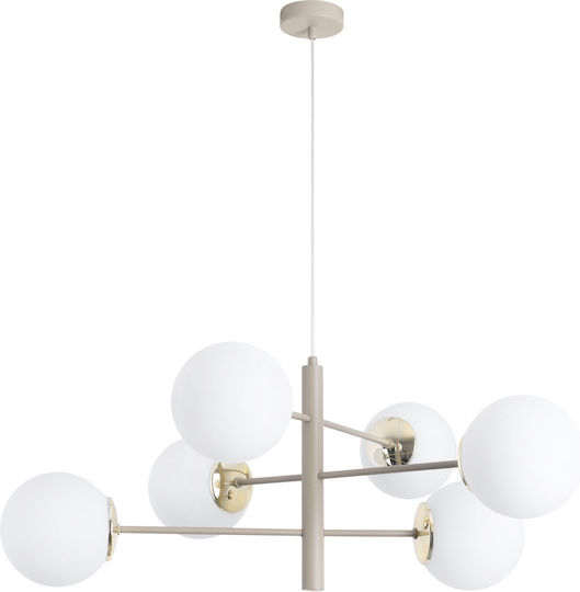 Light Home Κρεμαστό Φωτιστικό Χρυσό με Ντουί E14