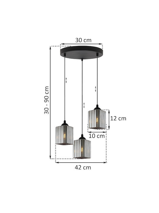 Light Home Висящо Осветително Тяло Черно с Цокъл E27