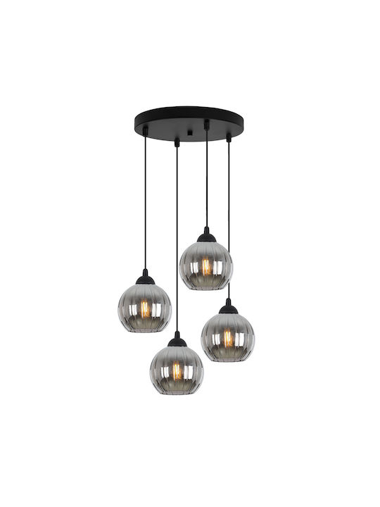 Light Home Candelabru Suspendat Negru cu Soclu E27
