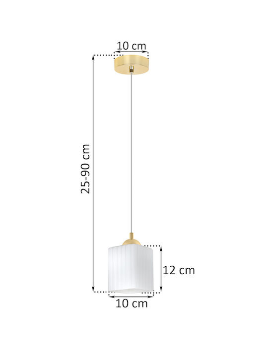 Light Home Κρεμαστό Φωτιστικό Λευκό με Ντουί E27