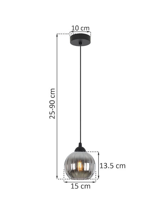 Light Home Deckenleuchte Schwarz mit Lampenbirnensockel E27