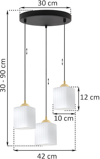 Light Home Κρεμαστό Φωτιστικό Μαύρο με Ντουί E27