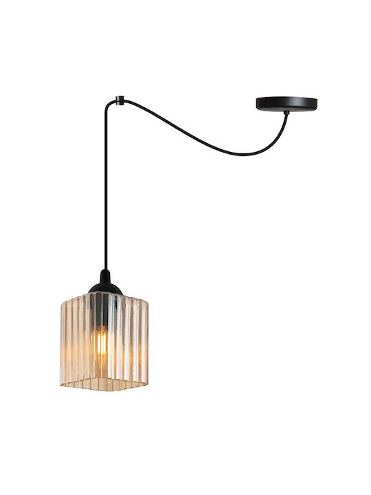 Light Home Κρεμαστό Φωτιστικό Μαύρο με Ντουί E27