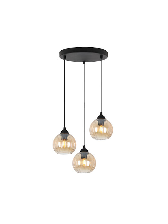 Light Home Candelabru Suspendat Negru cu Soclu E27