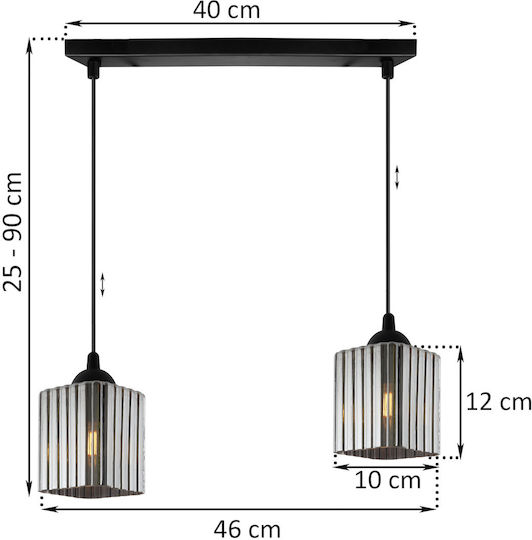 Light Home Deckenleuchte Schwarz mit Lampenbirnensockel E27