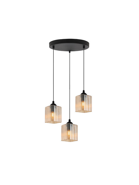 Light Home Candelabru Suspendat Negru cu Soclu E27