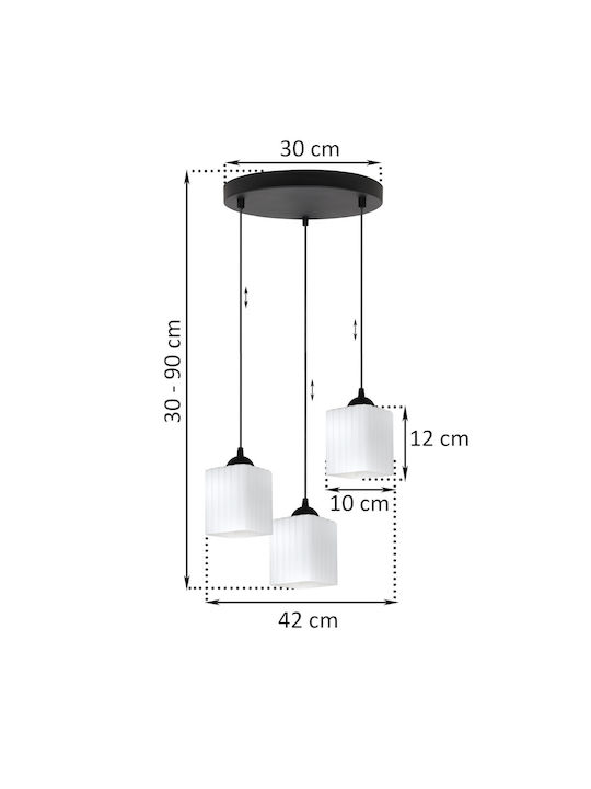 Light Home Висящо Осветително Тяло Черно с Цокъл E27