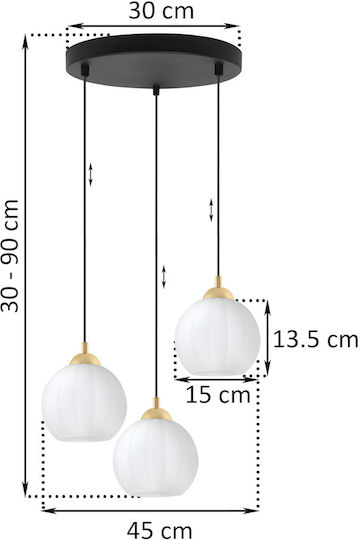 Light Home Висящо Осветително Тяло Черно с Цокъл E27