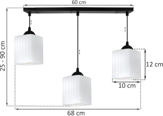 Light Home Κρεμαστό Φωτιστικό Μαύρο με Ντουί E27